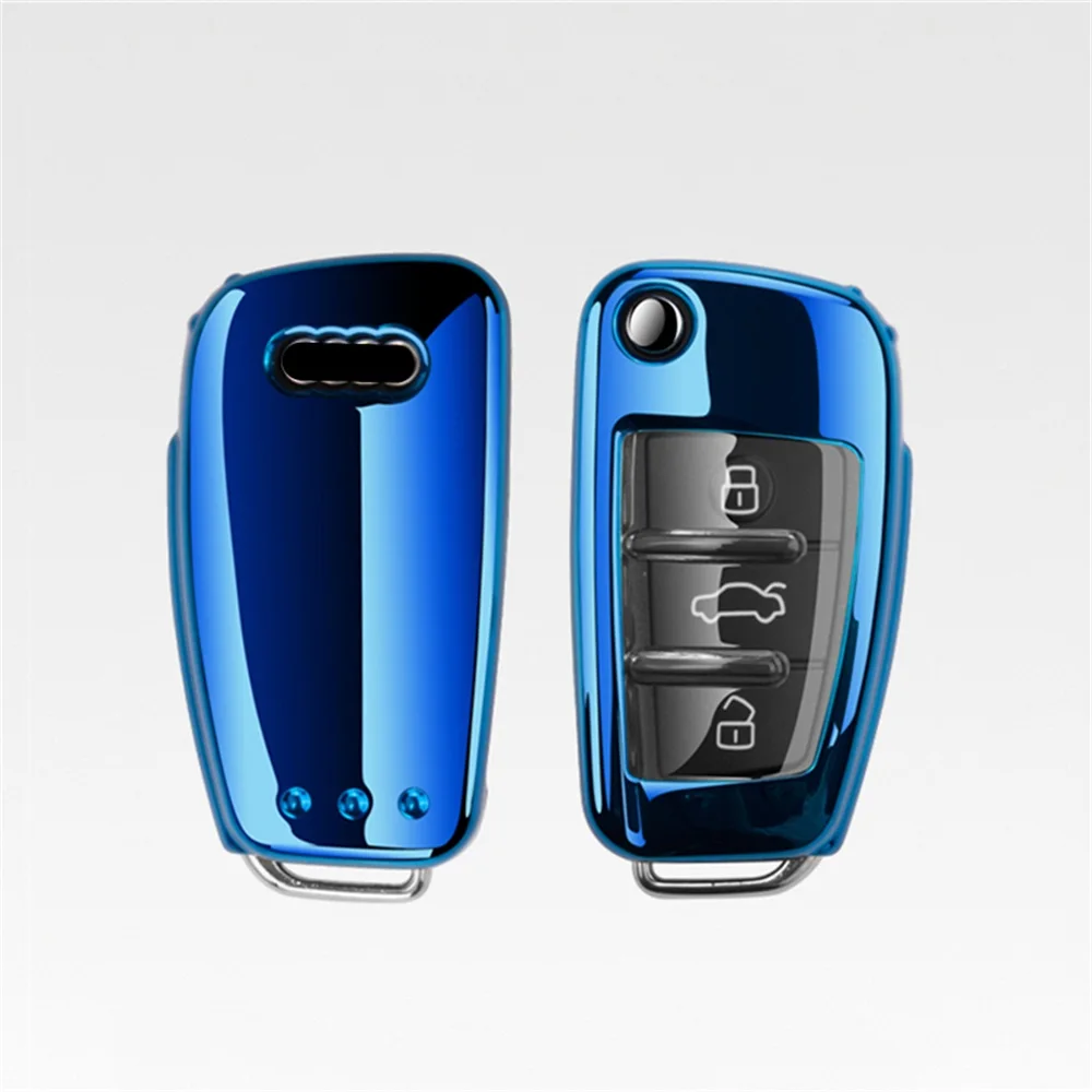 New Soft TPU Car Remote Key Case Cover Protective Shell For Audi C6 R8 A1 A3 Q3 A4 A5 Q5 A6 S6 A7 B6 B7 B8 8P 8V 8L TT RS Sline