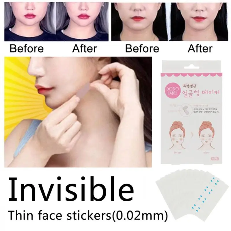 40Pcs/Bag Invisible Thin Face Stickers Facial Line Wrinkle Sagging Skin V-Shape Face Lift Beauty Face Lift Tools