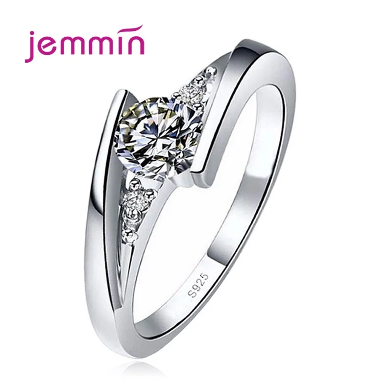 925 Sterling Silver Retro Crystal Rings For Women Girls Wedding Engagement Valentines Day Gift Luxury Jewelry Wholesale