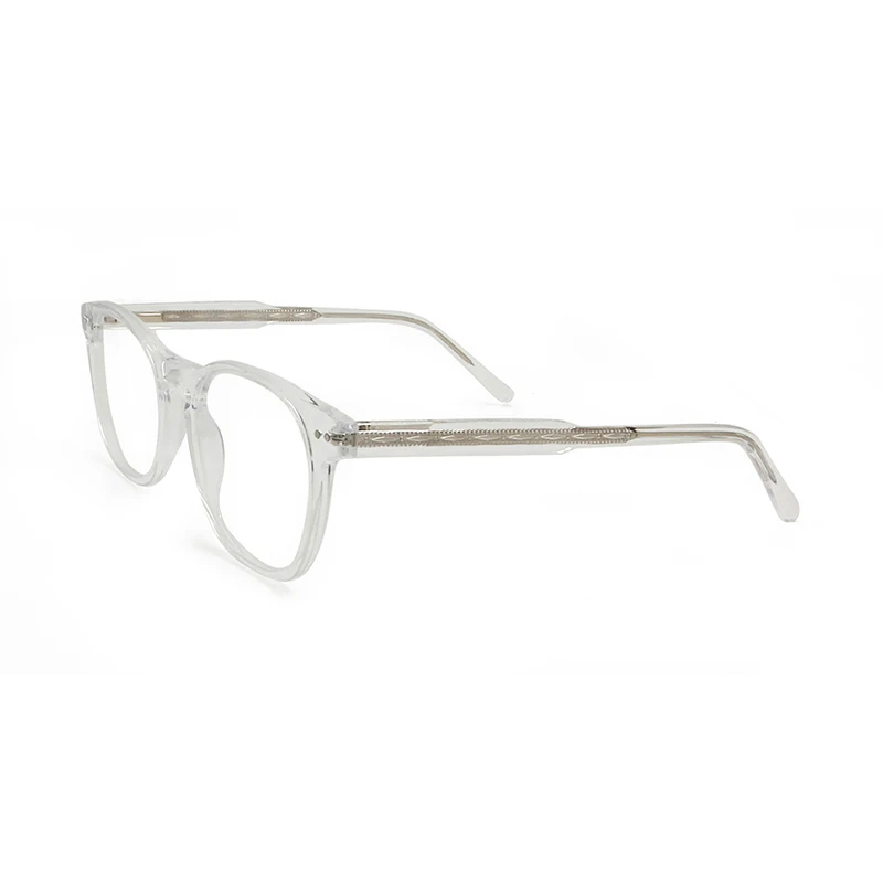 Acetate Transparent Eye Glasses For Women Mens Vintage Big Round Gray Clear Eyeglasses Frame For Men Optical Eyewear oculos