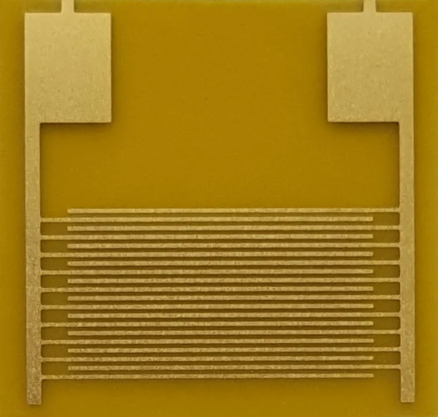 

100micron Flexible Interdigital Electrode Capacitor Array Gas Biological Humidity Sensor Chip PI Research