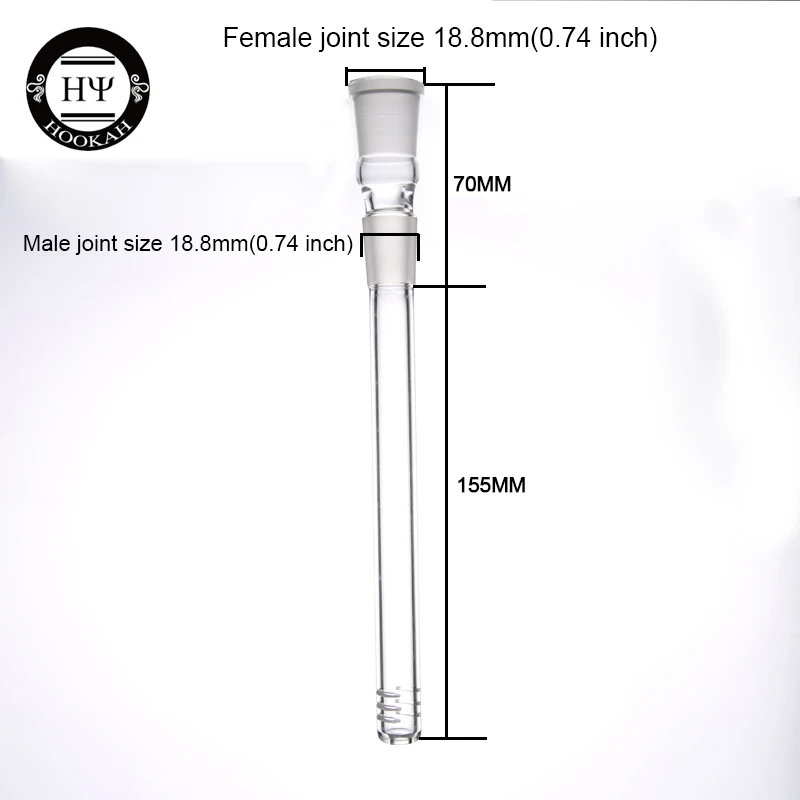 Glass Down Stem for LED Spiral Hookah Shisha Tube, Pipe Diffuser, Chicha Accessories, 1 Pc