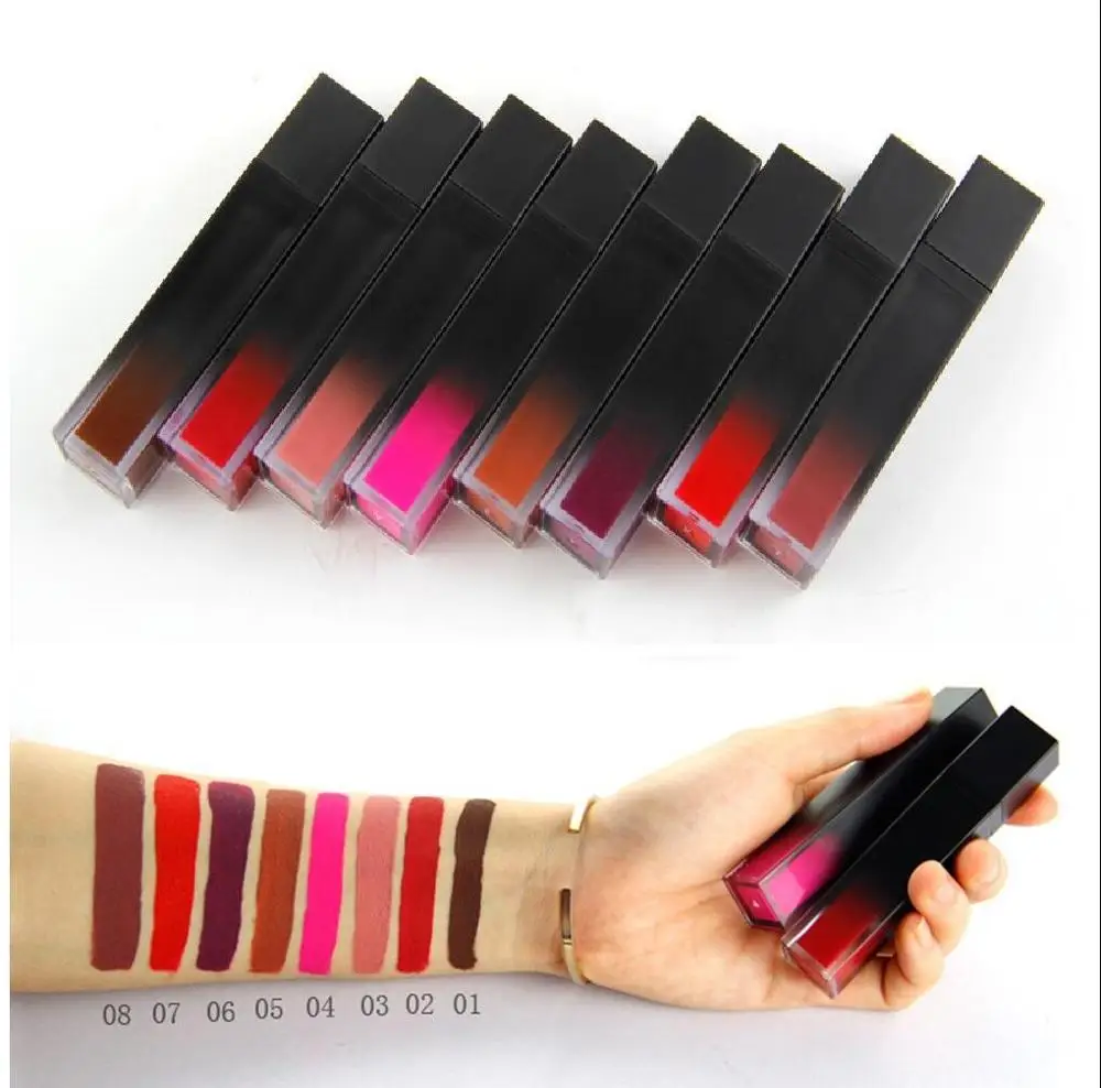 Wholesale Matte Liquid Lipstick Velvet Nude Waterproof Lip Tint Custom Vendor Private Label Cosmetics Print Logo Cheap Makeup