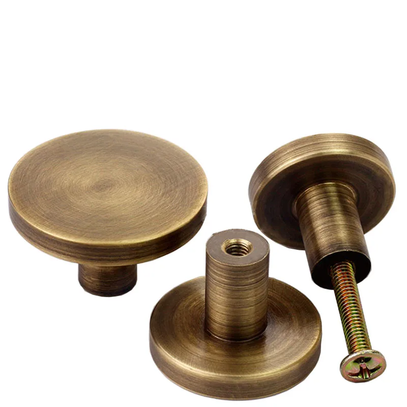 4 pieces Solid Drawer Furniture Knob Closet Cabinet Wardrobe Shoe Door Single Hole Handle Round Cone Pull Hardware Part