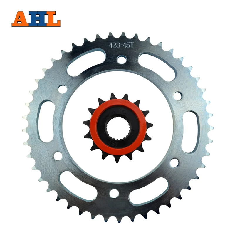 

AHL High Performance Motorcycle 15T Front & 45T Rear Sprocket Kit Set For Yamaha YBR250 2007-2011