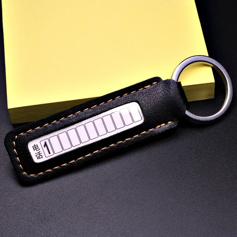 Anti-lost Mobile Number Keychain Car Key Ring Phone Number Card Key Chain Party Gift Jewelry 3053