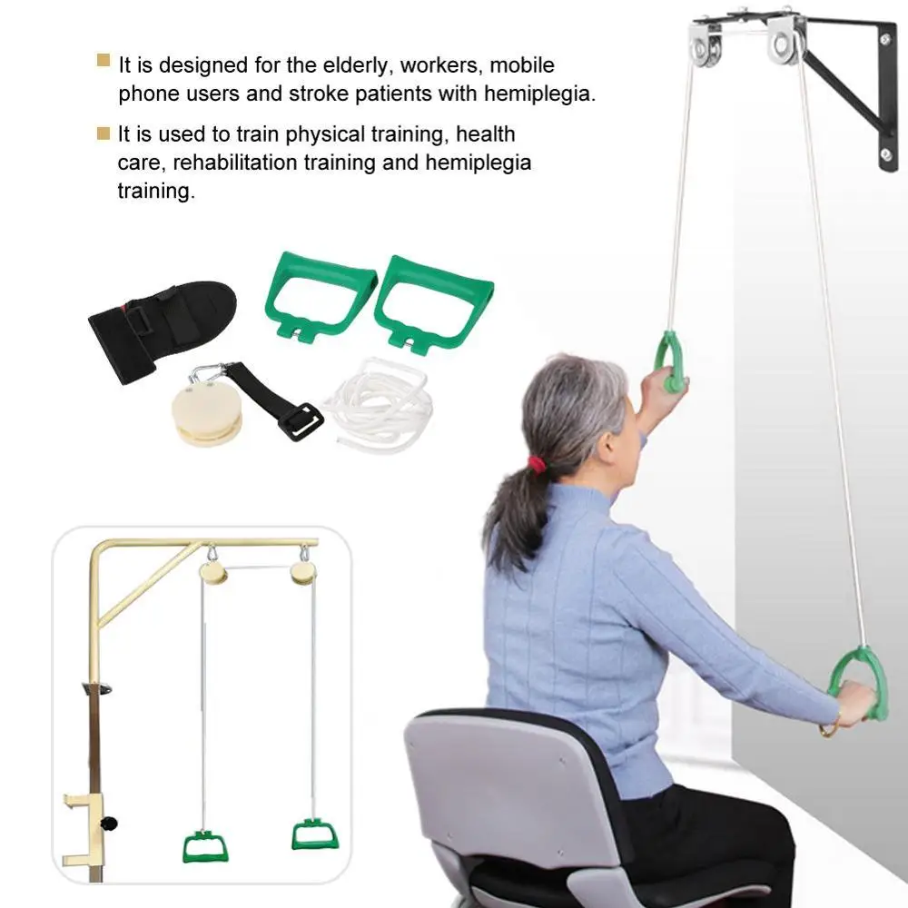 

Shoulder Exercise Pulley Over Door Rehab Exerciser for Frozen Shoulder Arm Rehabilitation Training Equipment Kit Set For Elderly