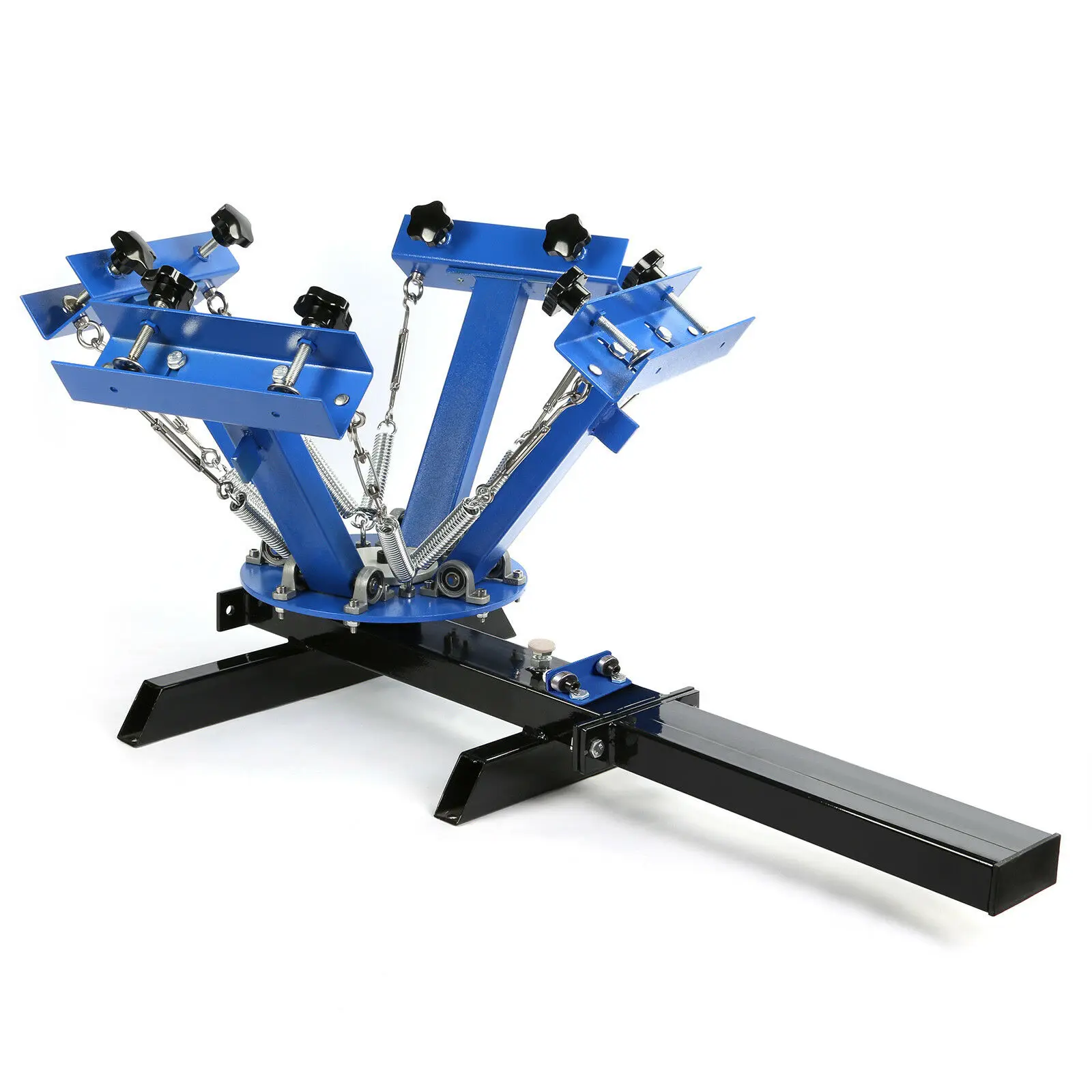 Screen Printing Machine 4 Color 1 Station Silk Screen Printing Press For T-Shirt DIY Printing With Removable Pallet