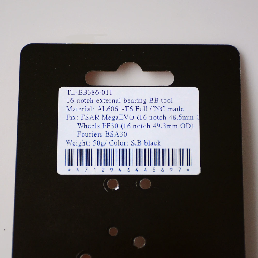 FOURIERS 16-NOTCH EXTERNAL BEARING BB TOOL FIX 16 NOTCH 48.5MM 16MOTCH 49.3MM OD