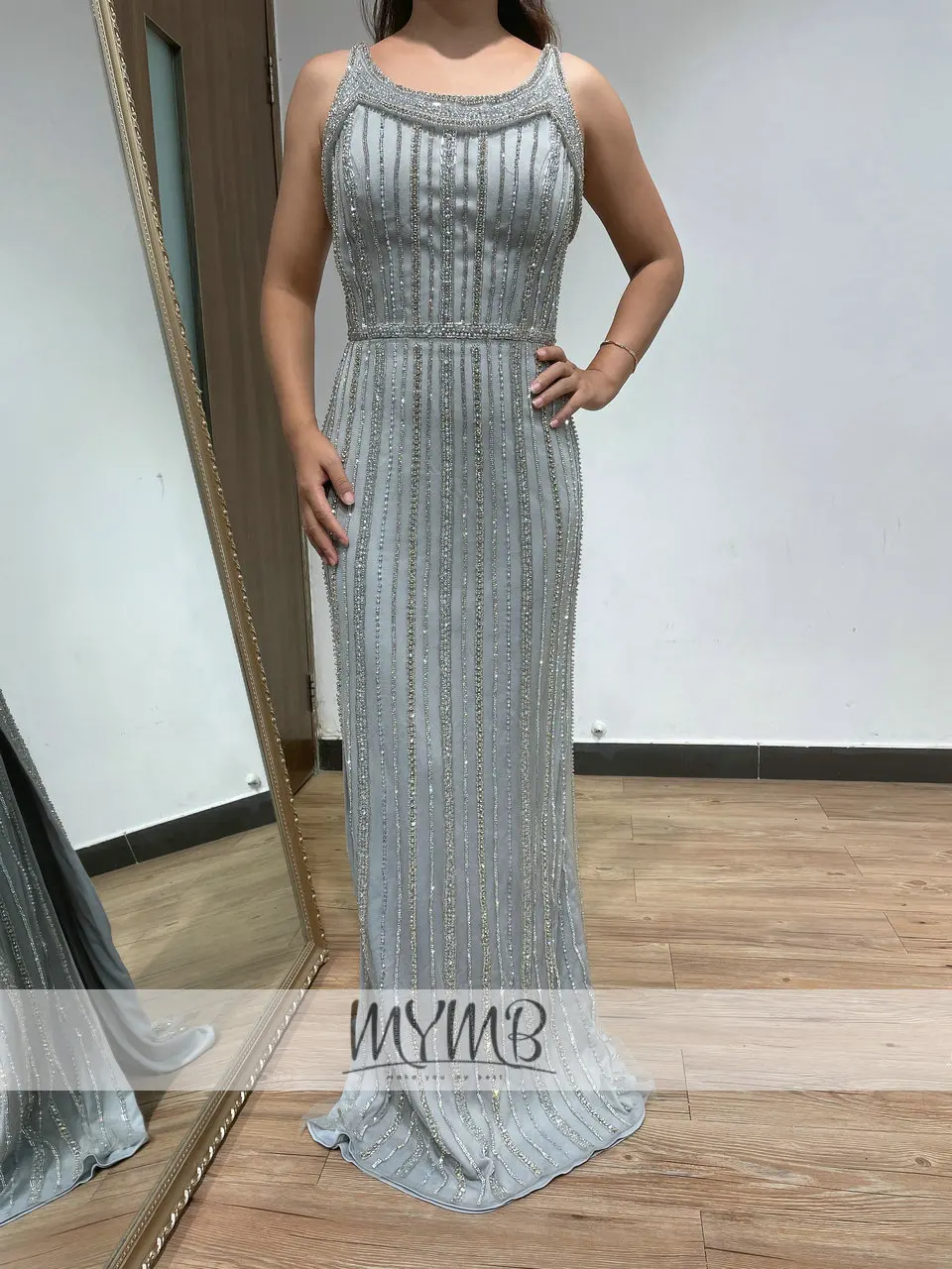 Exquisito vestido ajustado de alta costura, vestido de fiesta de boda de lujo hecho a mano con cuentas, vestido de noche de graduación de gama alta 2022