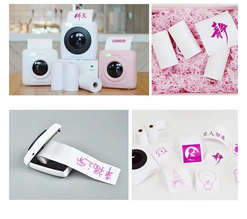 Official Original Paperang Thermal Paper Sticker Paper Label Pink Dispaly Paper 3 Rolls one box