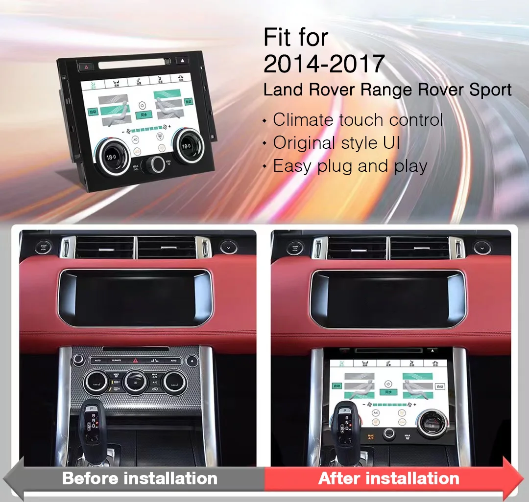 Android 10 For Land Rover Range Rover Sport 2013 2014 2015 2016 2017 IPS Touch LCD Air Conditioner Screen Car Multimedia