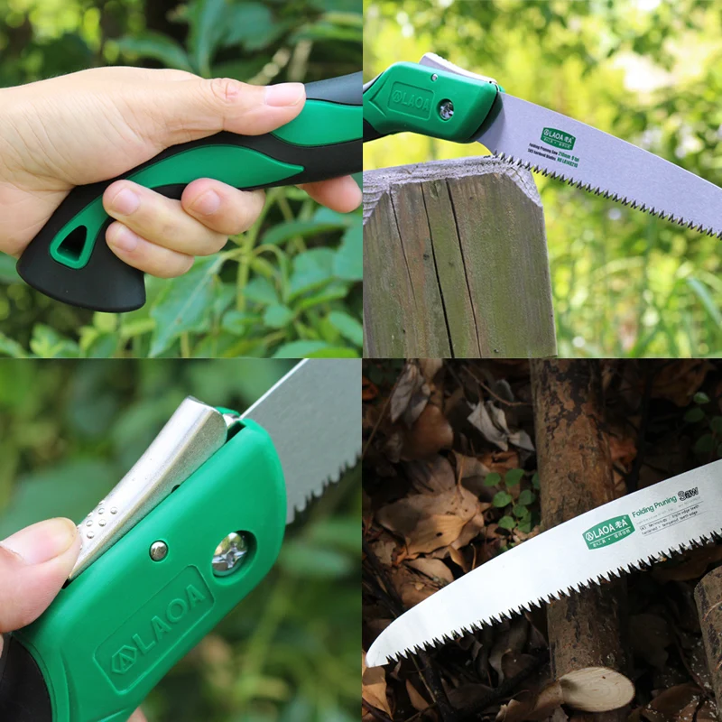 LAOA Portable Folding Saw 7T/12T Hand Saws Camping Tools Pruning Saws Garden Tool Hunting Shear Foldable Tools Hiking Implement