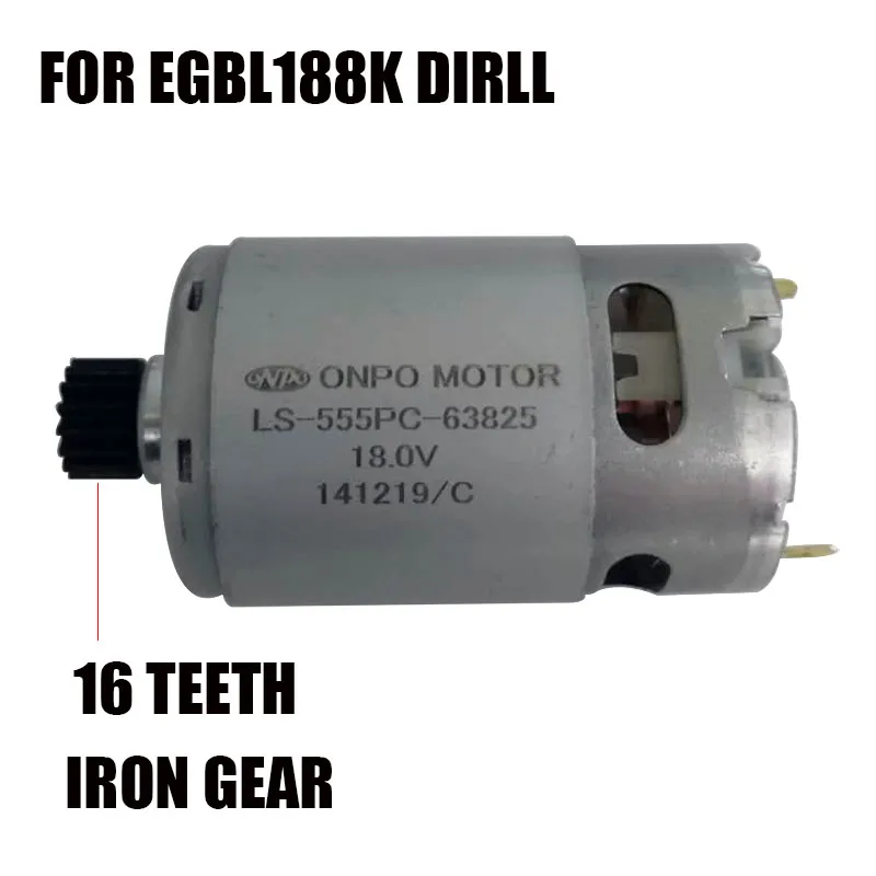 ONPO,LS-555PC-63825,18v 16Teeth DC Motor,Can Be Use To Black & Decke EGBL188K Codeless Impact  Electric Drill Screwdriver