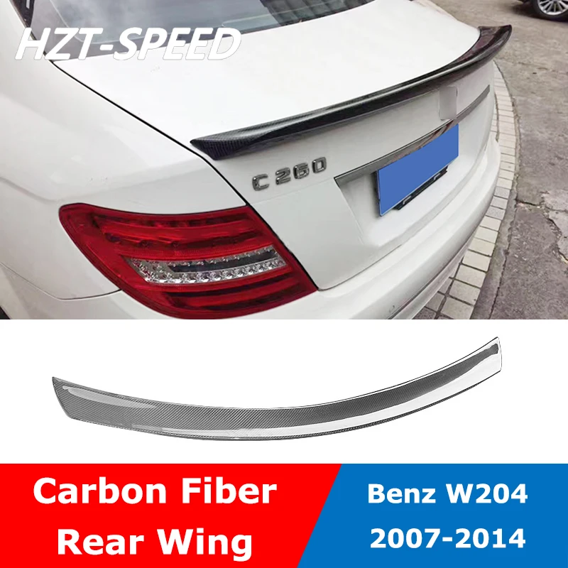 

W204 V Style Carbon Fiber Rear Trunk Lip Wing Spoiler For Benz C Class C180 C200 C300 Coupe Sedan 2007-2014