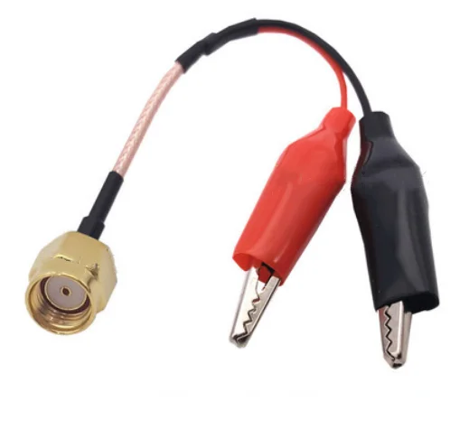 RG316 Cable RP-SMA Male to Dual Alligator Clip Test Connector Pigtail Extension Jumper Cable