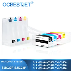 SJIC22P SJIC23P SJIC24P CISS Continuous Ink Supply System Without Chips For Epson C3500 C3510 C3520 TM-C3500 TM-C3510 TM-C3520