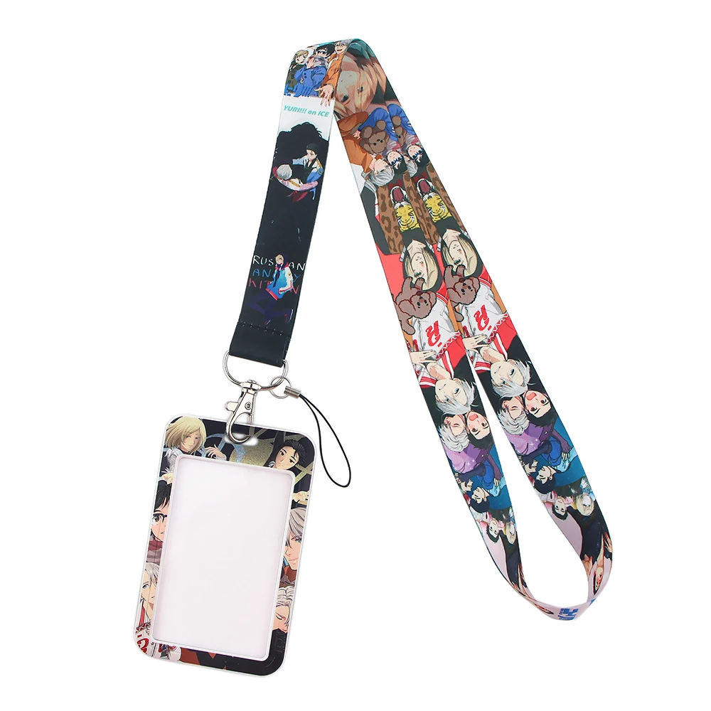 YL850 Japanese Anime skateboard Print Keychain Lanyards for Keys ID Card Straps Hanging Rope Lariat Students Badge Holder