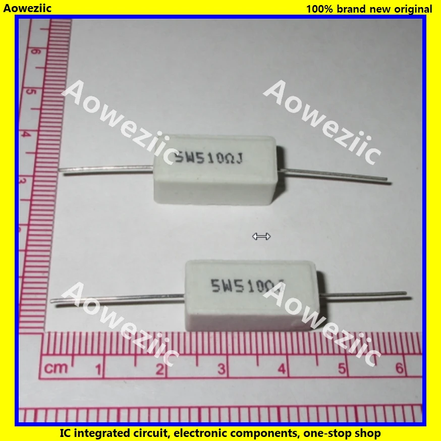 

10Pcs RX27 Horizontal cement resistance 5W 510ohm 510R 510RJ 5W510RJ 5W 510RJ Ceramic Resistance precision 5% Power resistance