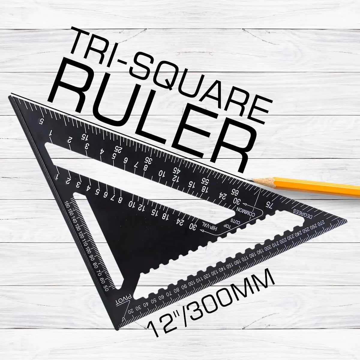 7 ''/12" in lega di alluminio triangolo righello calibri Speed goniometro mitra carpentiere linea Scriber guida guida strumento di misurazione della precisione