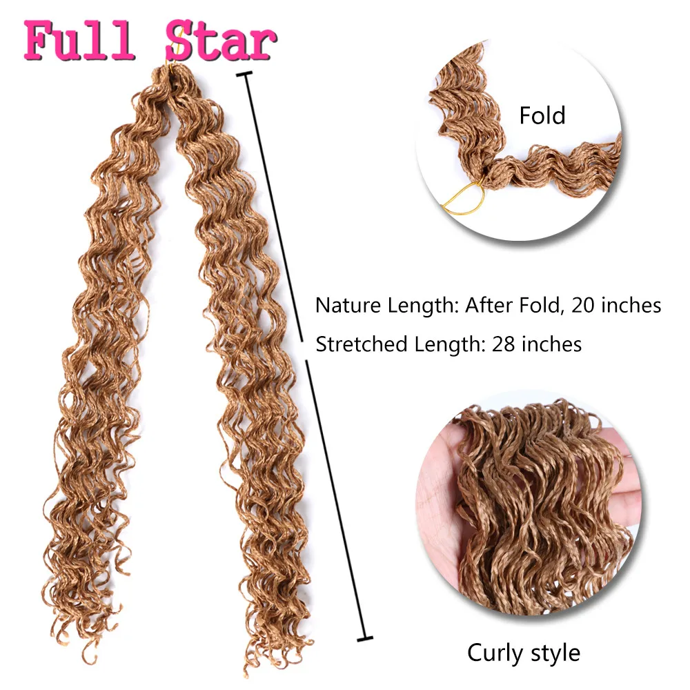 Volledige Star Krullend Zizi Vlechten Gehaakte Doos Vlechten Gekleurde Synthetische Hair Extensions Bruin Blond Paarse Gehaakte Haar 28 Strengen/pack