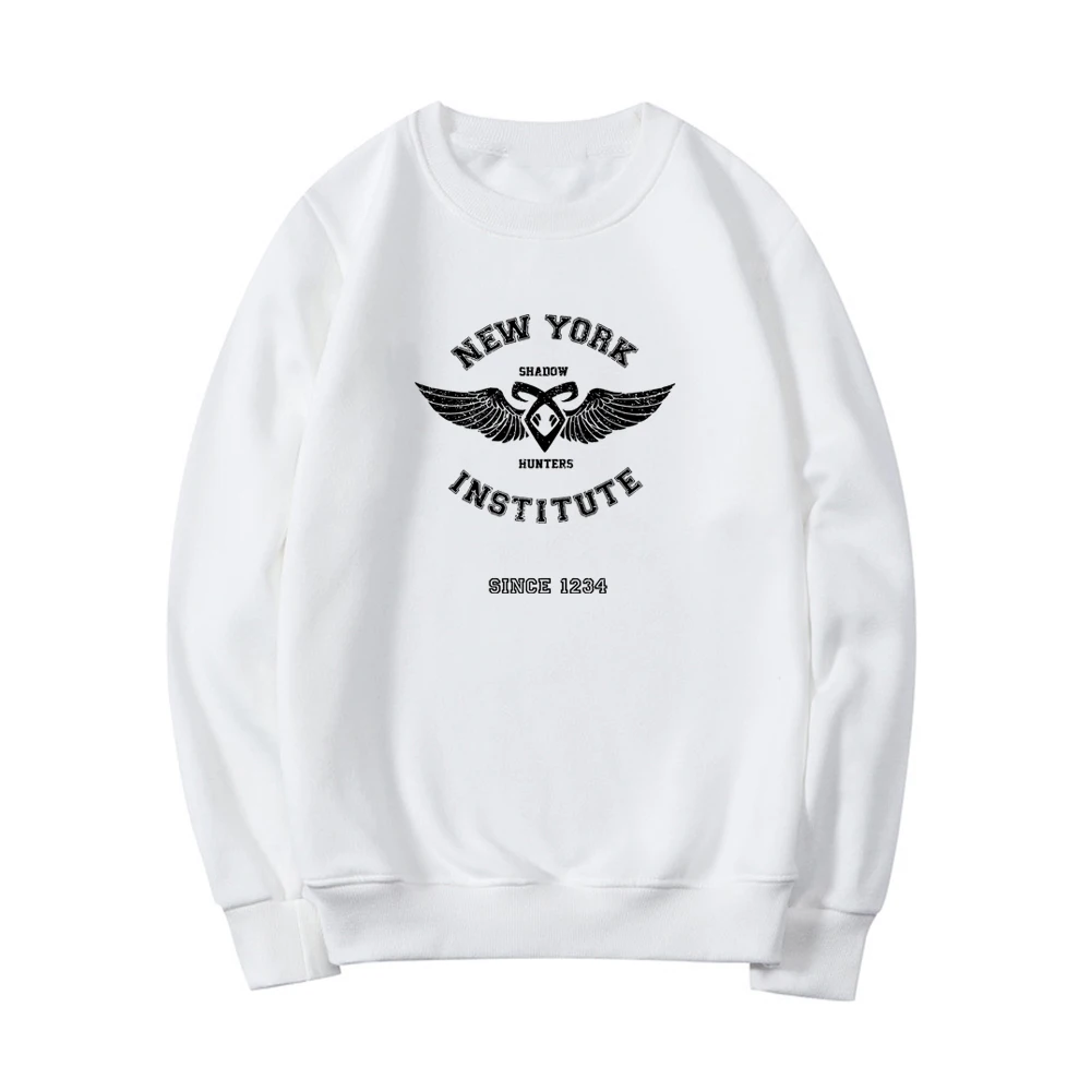 Shadowhunters-Sudadera del Instituto de Nueva York para hombre y mujer, jersey de Runas de la ciudad de los huesos, sudaderas con capucha de cuello