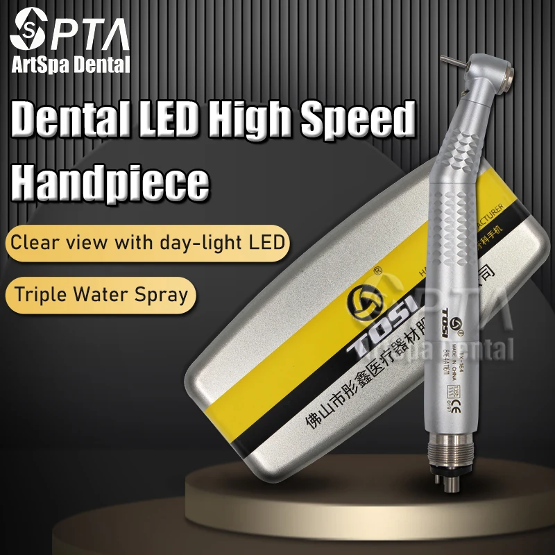 Dentist Tool  TOSI FOSHAN Original TX-164 High Speed With Fiber Optic Air Turbine Dental  Handpiece Drill 2 Holes And 4 Holes