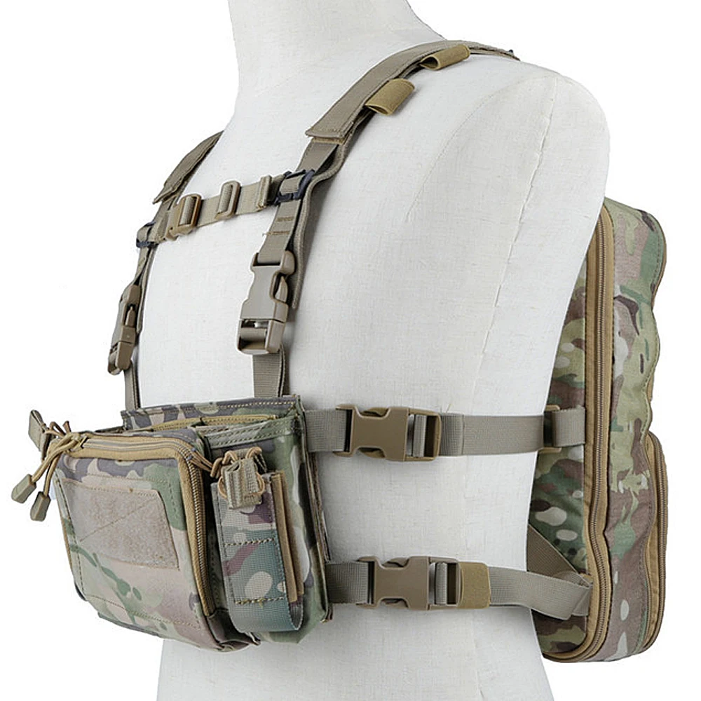 Army Outdoor Mountaineering Bag Unisex Flatpack D3 Plus Backpack Hydration Chest Rig Vest Rifle AK M4 Hanger Utility Belly Pouch