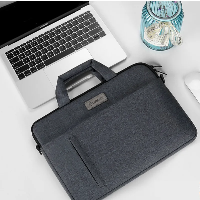 Briefcase Document Bag Casual Laptop Case Airbag Men Women Portable Paper Organizer 13