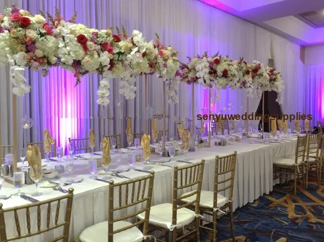 6pcs New style big Wedding Banquet Party square Metal Mesh Flowers Backdrop Arch Decoration for wedding table decor senyu01183