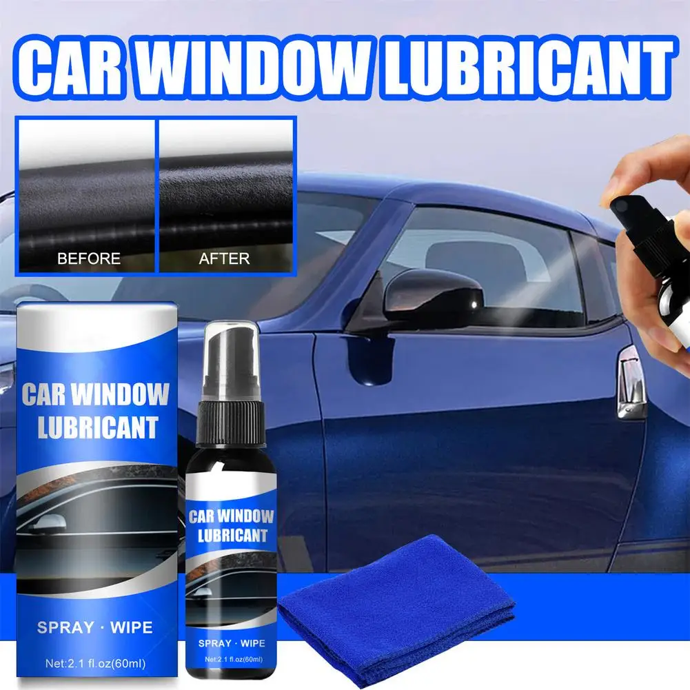 60ml Car Window Lubricant Car Door Noise Reduction Lubricants Spray Auto Rail Maintenance Anti-rust Grease Sprays Protection