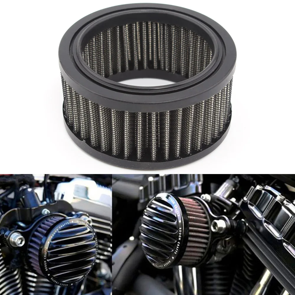 

New Motorcycle Black Air Intake Filter Cleaner Replacement For Harley Sportster XL883 XL1200 48 2004 -2018