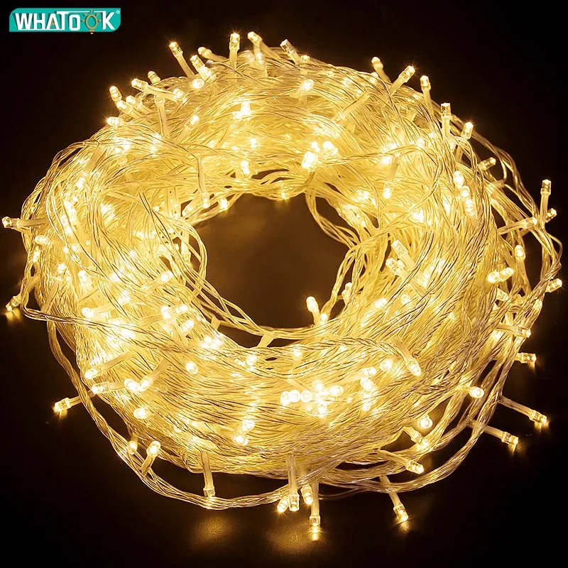 LED Garland String Lights 10m 30m 50m 100m Christmas Tree Wedding Decoration Waterproof Fairy Light Indoor Outdoor 220V EU Lamp