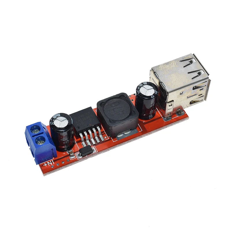 DC 6V-40V To 5V 3A Double USB Charge DC-DC Step Down Converter Module For Vehicle Car Charger LM2596 Dual Two USB