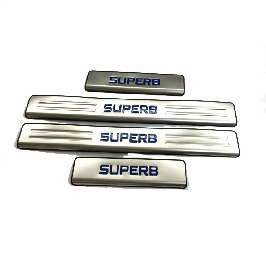 

Для Skoda Superb Высококачественная накладка из нержавеющей стали/задний порог автомобильный Стайлинг 2016 2017 2018 2019