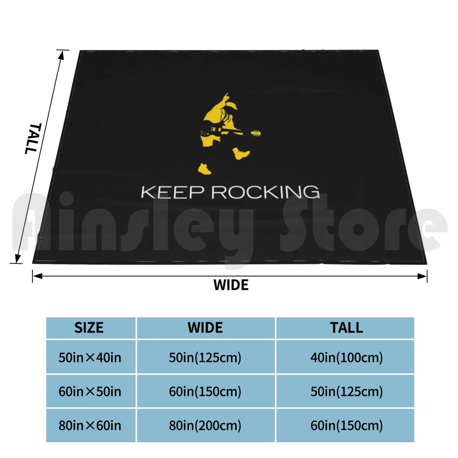 Keep Rocking Blanket Super Soft Warm Light Thin Logo Johnnie Walker Angus Young Keep Walking Calm Rocking Rock Heavy