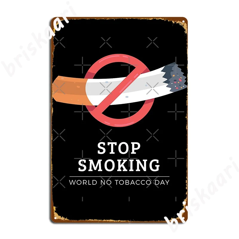 World No Smoking Day No Smoking Day Stop Smoking Metal Sign Bar Cave Wall Plaque Cinema Garage Funny Tin sign Poster