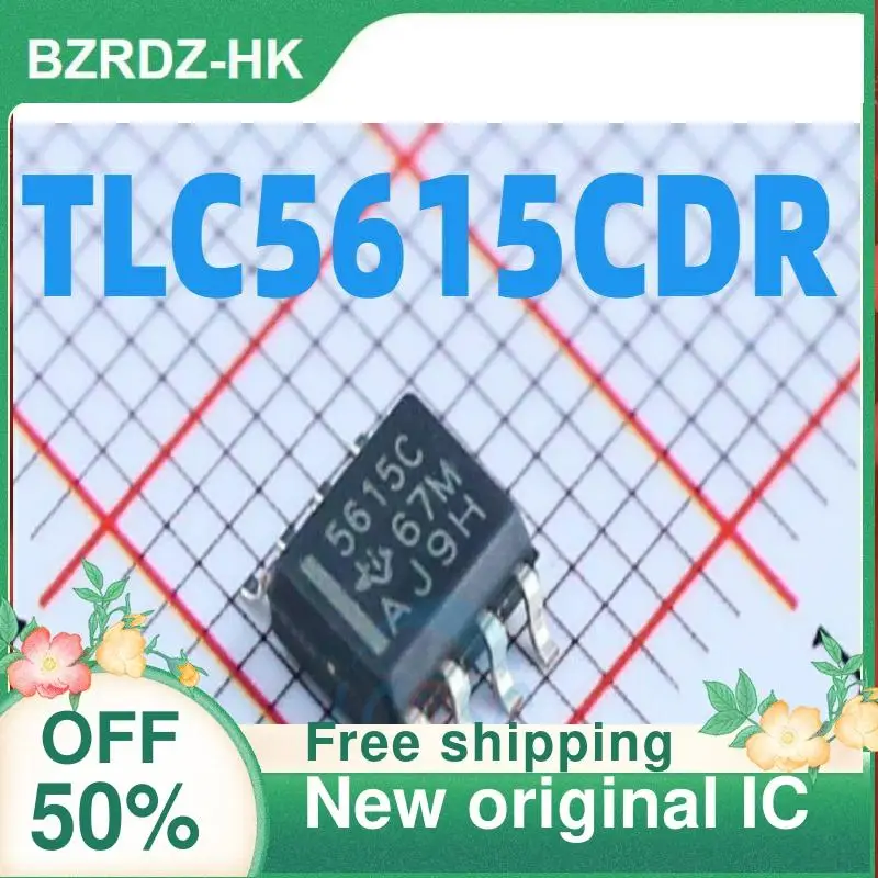 5ชิ้น5615C TLC5615C 5615I TLC5615CDR TLC5615IDR IC แบบใหม่ดั้งเดิม