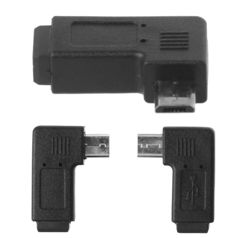 

Brand New and High Quality Qianqian56 90° Left & Right Angled Mini USB 5Pin Female To Micro USB Male Data Sync Adapter