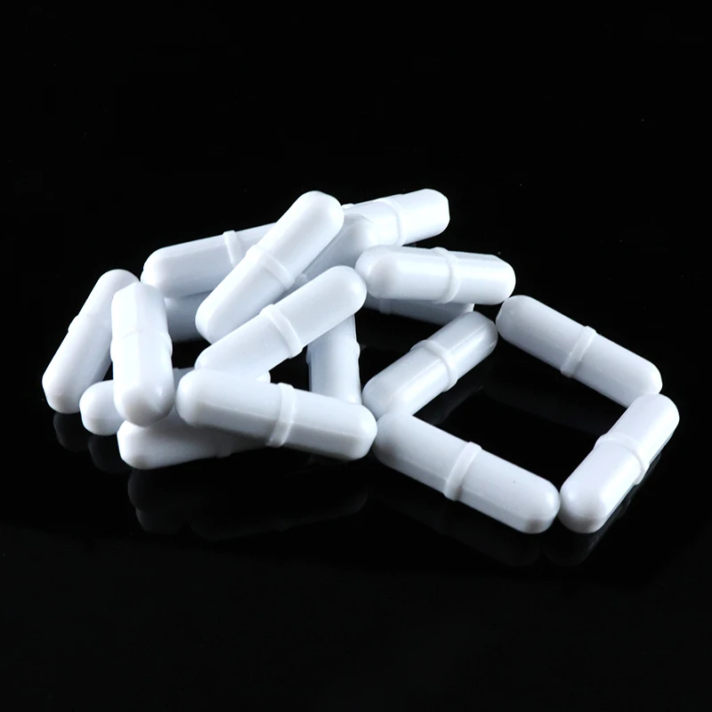 PTFE-Magnetrührstab, Typ B, weiß, zylindrisch, mit Drehring, Rührstab, Mischstab, verschiedene Größen, 10 Stück. – Detail 5