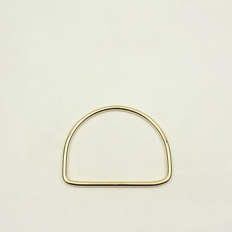 10Pcs D Ring Metal Bag Handles Buckles for Women Handbag Purse Harf Round Decoration Clasp Handle Connector DIY Bags Accessory