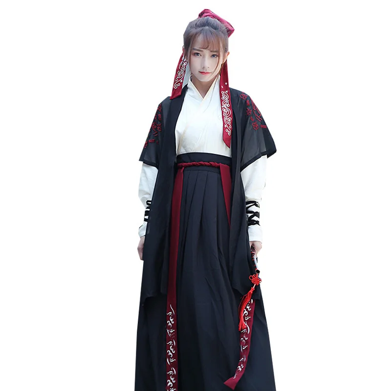 Retro Hanfu szata tradycyjny haft Hanfu mężczyźni dynastia Tang klasyczna odzież do tańca starożytna księżniczka odzież dla par Cosplay