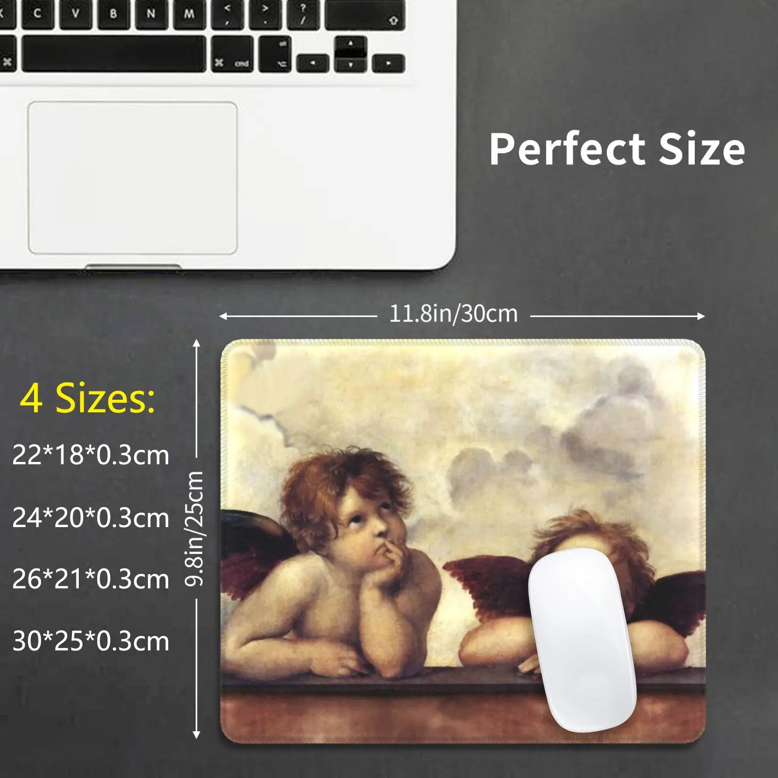 Renaissance Angels Winged Cherubs Mouse Pad DIY Print Angel Cherubs Renaissance Fine Art Masterpiece