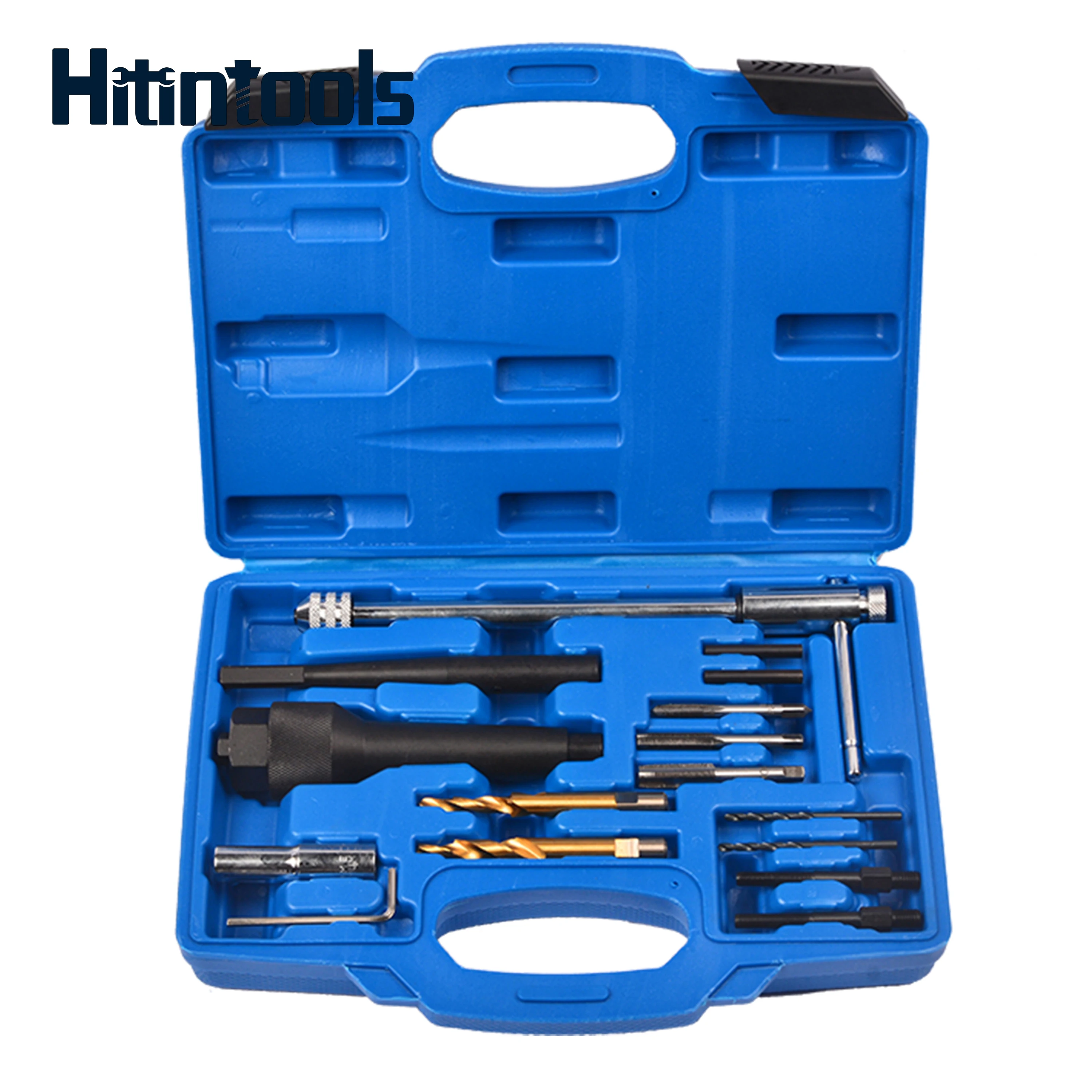 Damaged Glow Plug Removal Remover Thread Repair Drill Wrench Spark Plug Gap Extractor Tool Kit 8MM 10MM