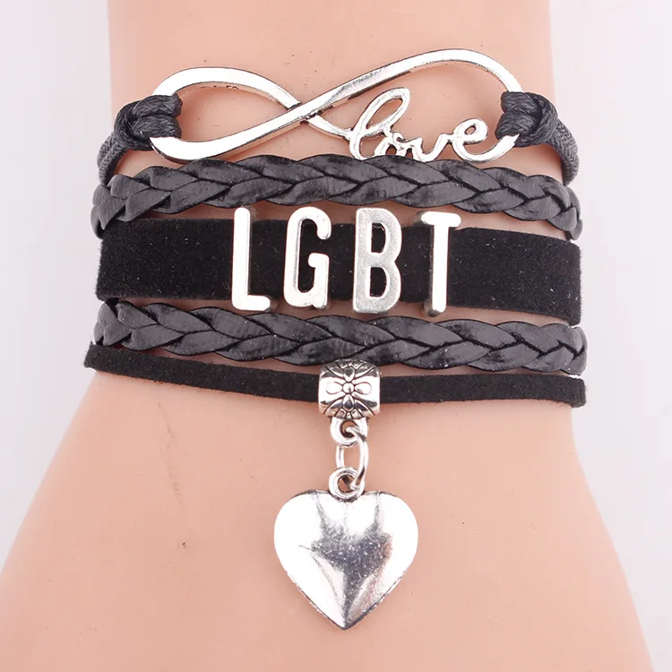 Lgbt Pride Apparel Rainbow Bracelet Bisexual Pansexual Charms Gifts Accessories Men Couple Gay Lesbian Friendship Unisex Jewelry