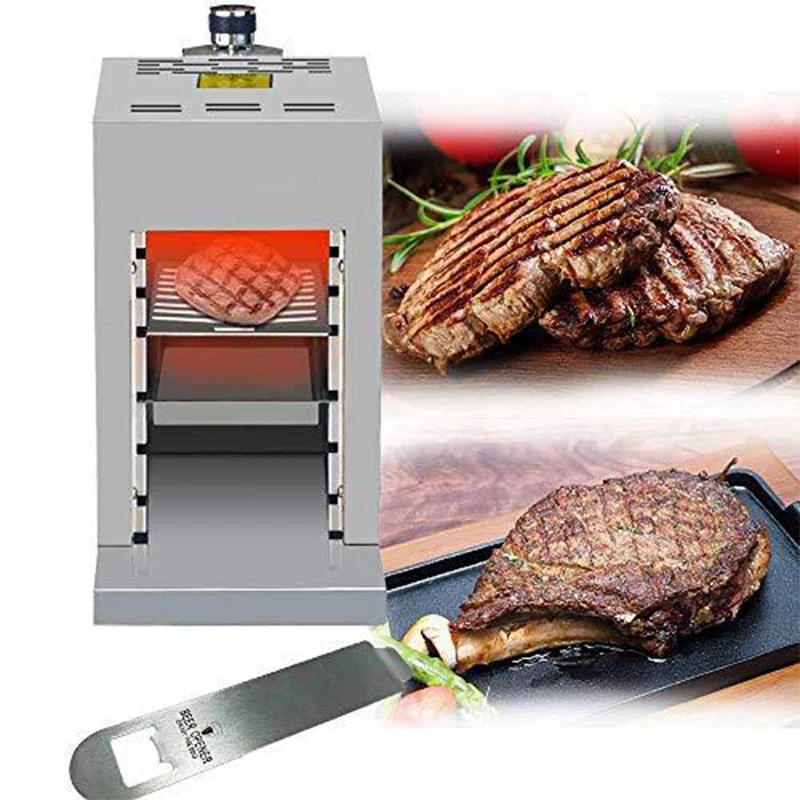 Gril à Steak à infrarouge, HK-SG001 W, en acier inoxydable, à gaz, professionnel, Commercial, pour Camping en plein air, 3500
