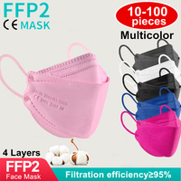 KN95 Fish Mask FFP2 Adultos Masks Korea Certified Mascarilla ffp2 kn95 homologada españa ffp2 mask reusable dropship mask masque