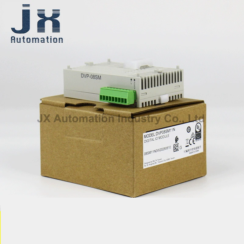 Original Delta PLC 8-Point ขยายดิจิตอลโมดูล DVP08SM11N DVP08SN11R DVP08SN11T DVP08SP11R DVP08SP11T