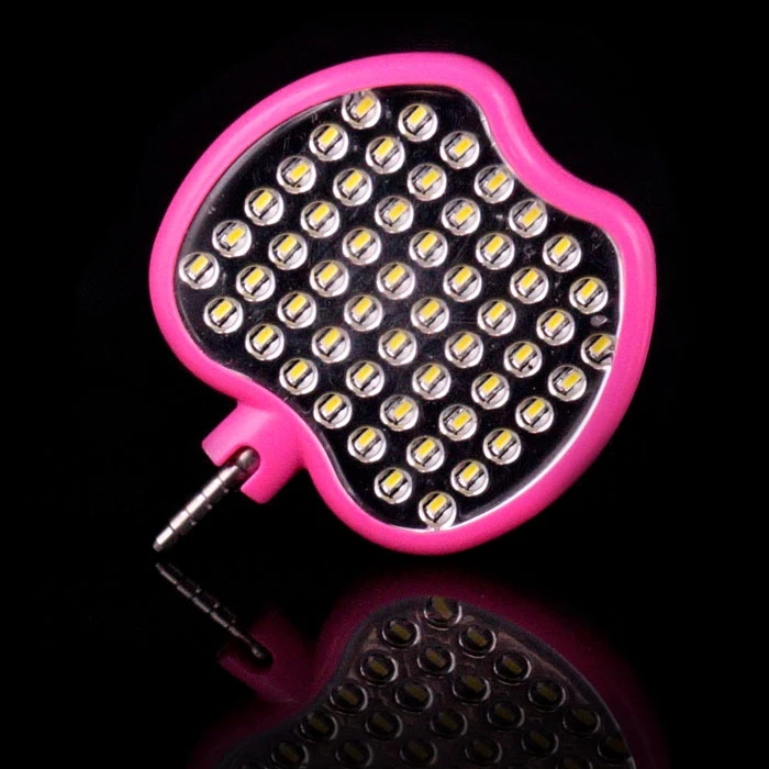Portable 4 Mode Universal Light Mobile Phone Lens 54 LED Apple Shape Fill Flash High Brightness Light Lamp Only 3.5mm socket