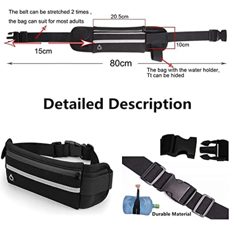 Waterproof Run Waist Belt Bag Men Women Sports Bag Cycling Running Gym Belt Bag Male Bag Waist Bag Sports Fanny Pack Jogging Bag